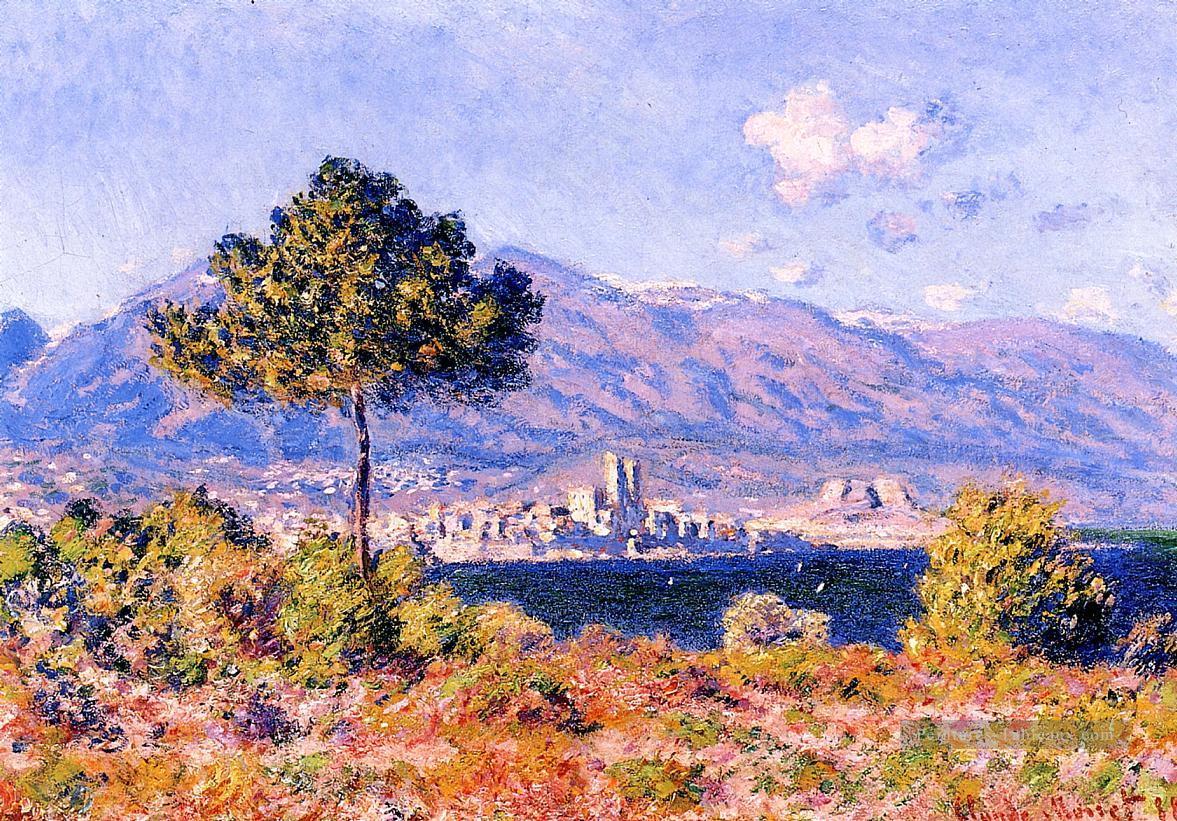 Vue d’Antibes depuis le Plateau Claude Monet Peintures à l'huile